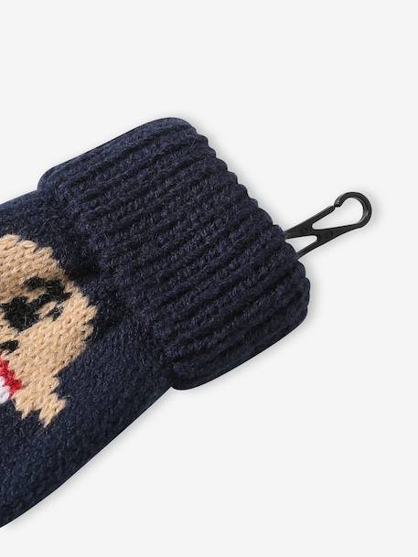 Ensemble bébé bonnet, snood et moufles marine 6 - vertbaudet enfant 