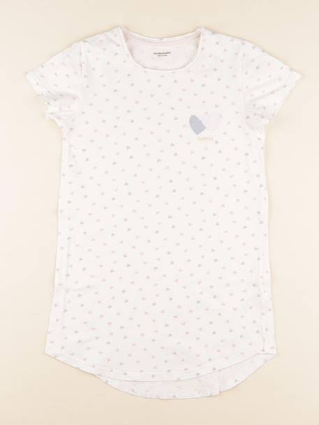 Chemise de nuit coton - 8 ans Blanc 1 - vertbaudet enfant 