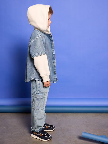 Jean loose morphologie fin double stone+noir 5 - vertbaudet enfant 