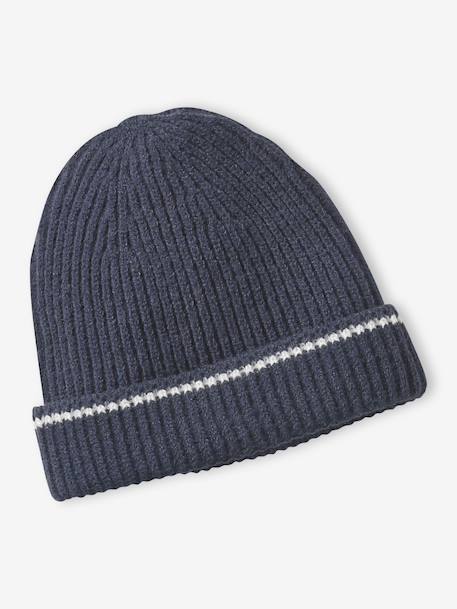 Lot bonnet et snood en maille côtelée marine 2 - vertbaudet enfant 