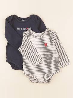 Lot de 2 bodies en coton - 24 mois  - vertbaudet enfant