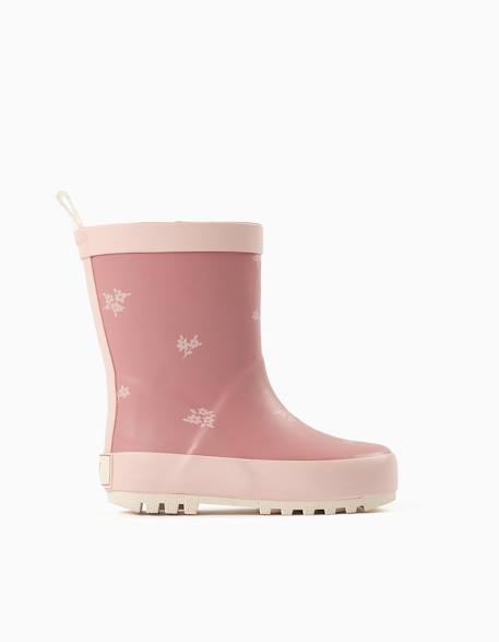 Bottes de pluie avec imprimé fleuri Rose 1 - vertbaudet enfant 