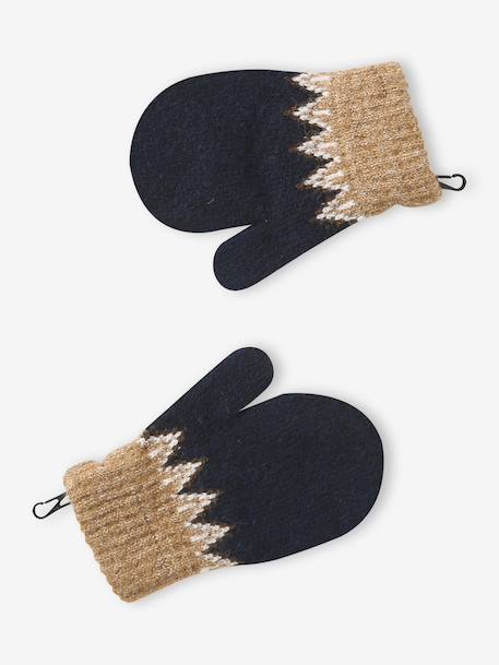 Ensemble garçon bonnet, snood et gants moka 5 - vertbaudet enfant 