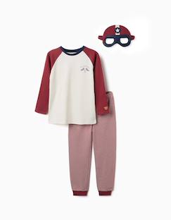 Pyjama à manches longues en coton avec masque rembourré  - vertbaudet enfant