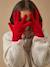 Gants en laine mérinos enfant Brun chine+Cerise 3 - vertbaudet enfant 