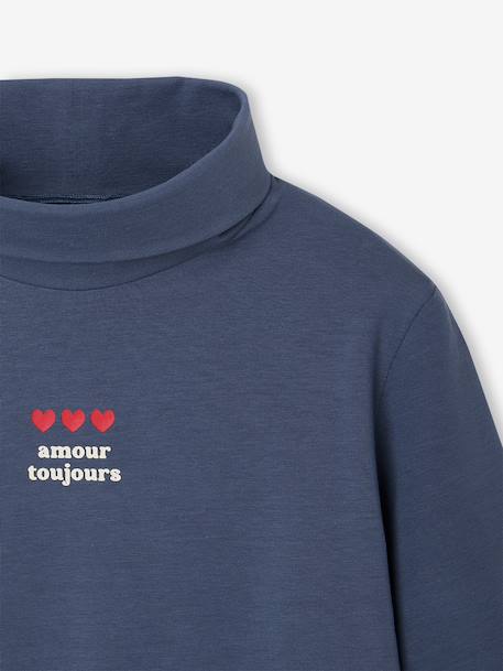 Lot de 3 T-shirts col roulé fille écru+encre+lot rose poudré 13 - vertbaudet enfant 