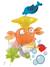 Water crab, jeu de bain en forme de crabe Orange 2 - vertbaudet enfant 
