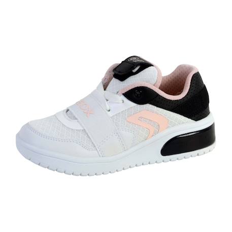 Baskets basses à lacets velours White black 2 - vertbaudet enfant 