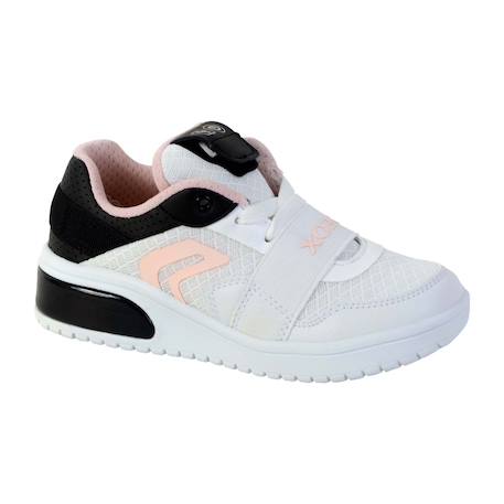 Baskets basses à lacets velours White black 1 - vertbaudet enfant 