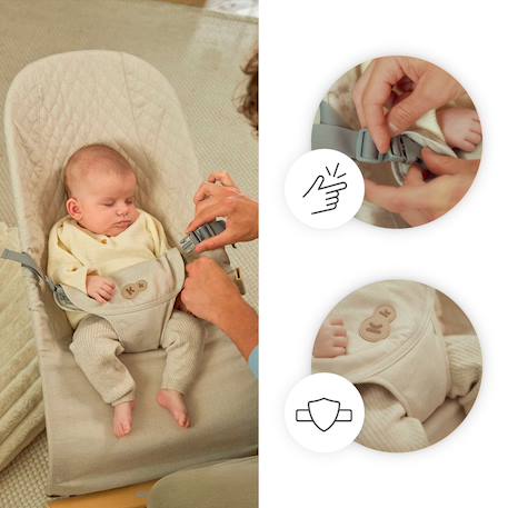 Balancelle électrique bébé 2 en 1 avec fonction transat Beige+Bleu marine+Gris clair+Gris foncé 5 - vertbaudet enfant 