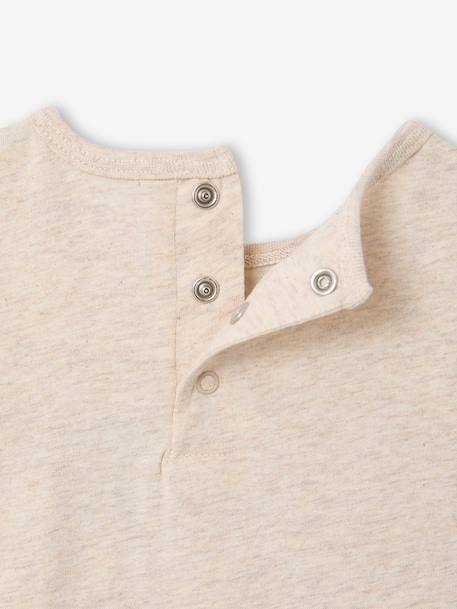 T-shirt manches longues bébé garçon beige chiné+gris chiné 3 - vertbaudet enfant 