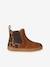 Boots fille cuir zippées beige+bronze+camel+marine+marron+vert+vieux rose 23 - vertbaudet enfant 