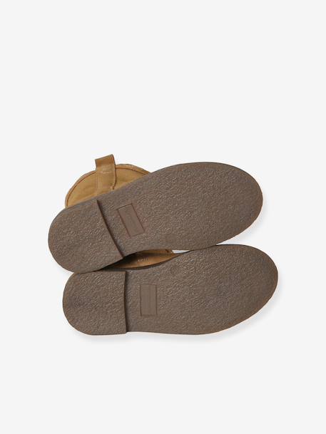 Boots fille cuir zippées marron 5 - vertbaudet enfant 