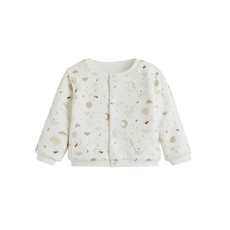 Gilet bébé en molleton eliah Ecru 5 - vertbaudet enfant 