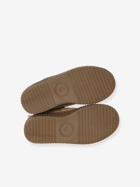 Boots enfant garçon cuir zippées et élastiquées beige+marine 5 - vertbaudet enfant 