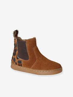 Chaussures-Boots fille cuir zippées