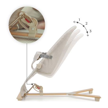 Balancelle électrique bébé 2 en 1 avec fonction transat Beige+Bleu marine+Gris clair+Gris foncé 4 - vertbaudet enfant 