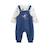 Ensemble salopette bébé en coton matelassé et t-shirt emile Bleu 2 - vertbaudet enfant 