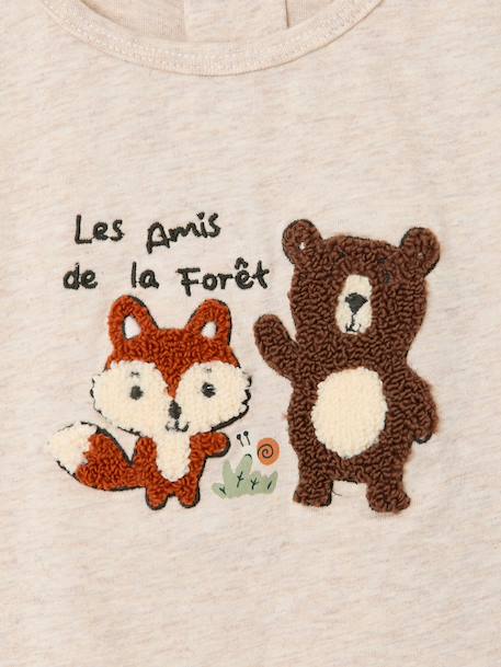 T-shirt manches longues bébé garçon beige chiné+gris chiné 2 - vertbaudet enfant 