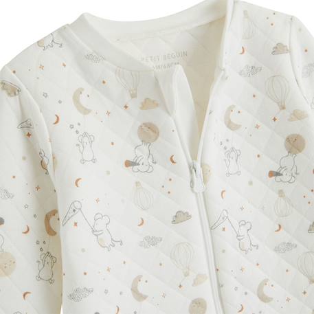 Combinaison bébé en molleton et chaussons eliah Ecru 4 - vertbaudet enfant 