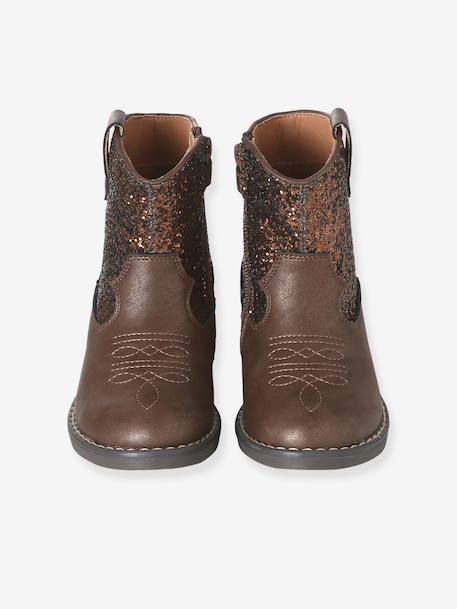 Boots fille synthétique zippées marron 4 - vertbaudet enfant 
