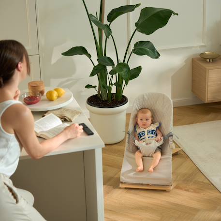 Balancelle électrique bébé 2 en 1 avec fonction transat Beige+Bleu marine+Gris clair+Gris foncé 20 - vertbaudet enfant 