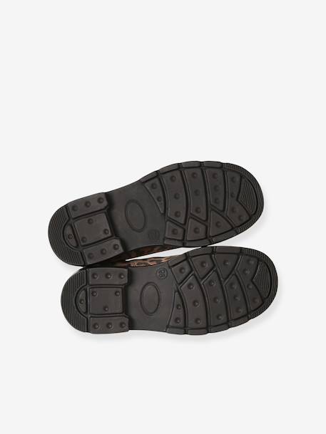 Boots fille en cuir à élastiques beige 5 - vertbaudet enfant 