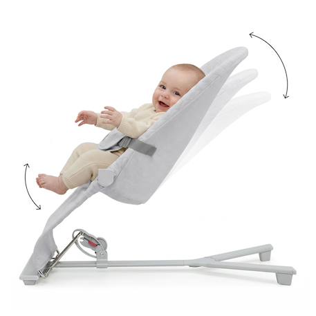 Balancelle électrique bébé 2 en 1 avec fonction transat Beige+Bleu marine+Gris clair+Gris foncé 15 - vertbaudet enfant 