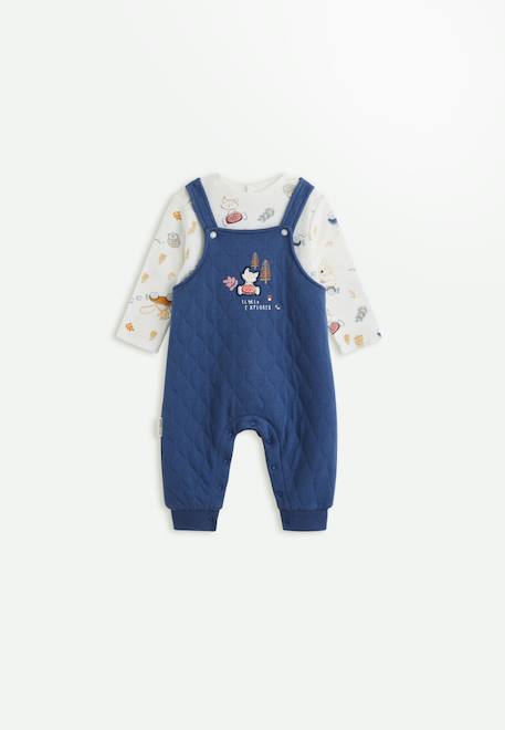 Bébé-Ensemble salopette bébé en coton matelassé et t-shirt emile