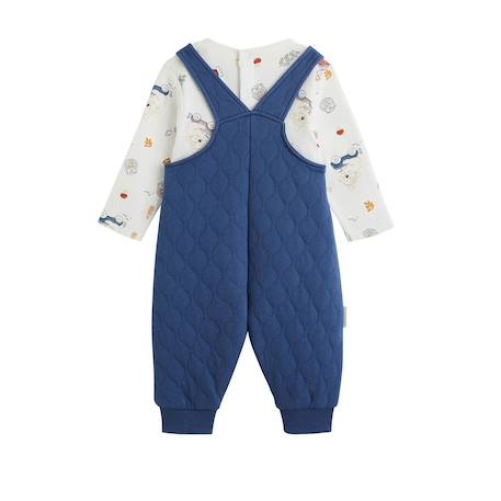 Ensemble salopette bébé en coton matelassé et t-shirt emile Bleu 3 - vertbaudet enfant 