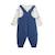 Ensemble salopette bébé en coton matelassé et t-shirt emile Bleu 3 - vertbaudet enfant 