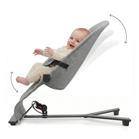 Balancelle électrique bébé 2 en 1 avec fonction transat Beige+Bleu marine+Gris clair+Gris foncé 21 - vertbaudet enfant 