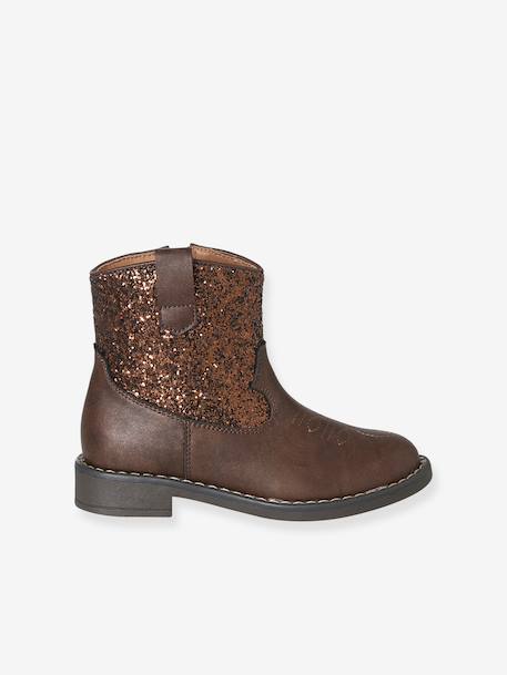 Boots fille synthétique zippées marron 2 - vertbaudet enfant 
