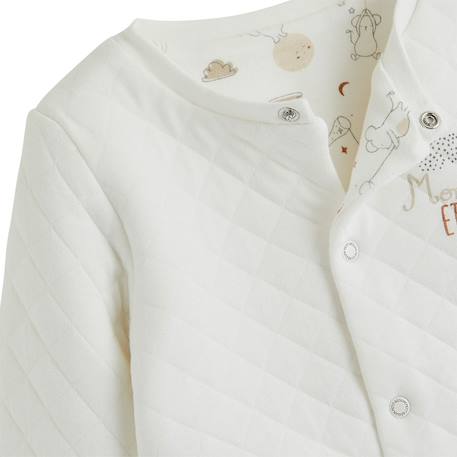 Gilet bébé en molleton eliah Ecru 4 - vertbaudet enfant 