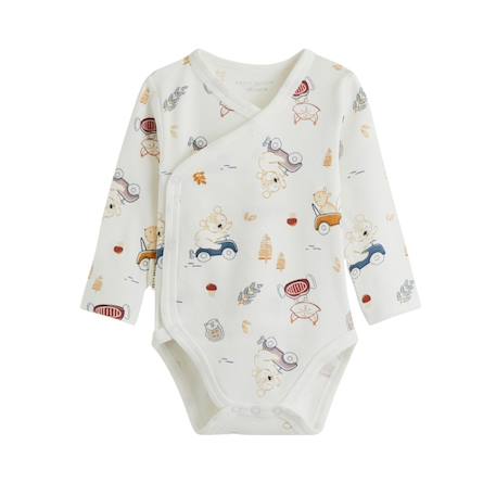 Lot de 2 bodies bébé manches longues ouverture croisée emile Bleu 5 - vertbaudet enfant 