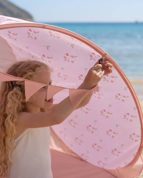 Tente de plage enfant pliante polyester Bleu+Rose 8 - vertbaudet enfant 