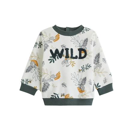 Ensemble bébé sweat et pantalon en velours côtelé elliott Vert 6 - vertbaudet enfant 
