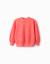 Sweat en coton avec épaules tombantes Corail clair 1 - vertbaudet enfant 