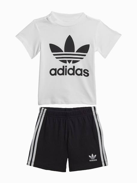 Ensemble garçon manches courtes Blanc / noir+Bleu+Bleu / blanc 1 - vertbaudet enfant 