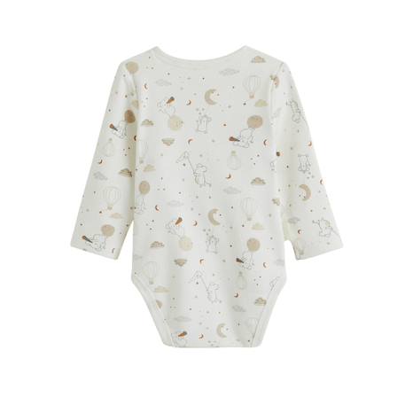 Lot de 2 bodies bébé manches longues ouverture croisée eliah Ecru 5 - vertbaudet enfant 