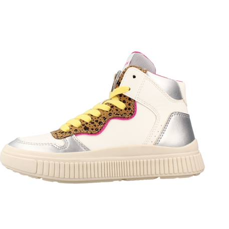 Baskets fille zippées j laquinny Blanc+Imprimé animalier 2 - vertbaudet enfant 