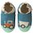 Chaussons bébé cuir souple spencer le tracteur Bleu 1 - vertbaudet enfant 