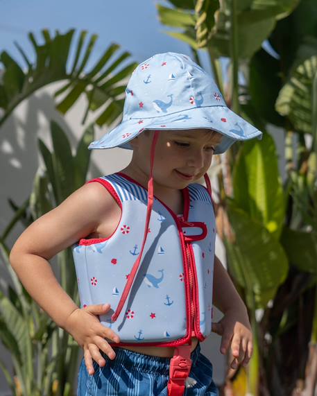 Chapeau enfant en coton protection soleil Bleu 6 - vertbaudet enfant 