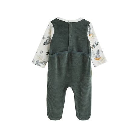 Pyjama bébé en velours elliott Vert 3 - vertbaudet enfant 