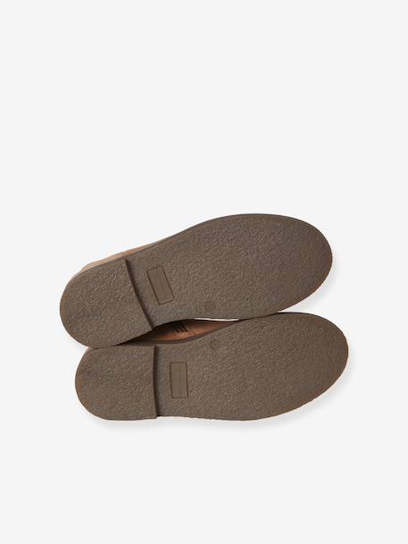 Boots enfant fille cuir élastiquées et zippées camel+marine+or 5 - vertbaudet enfant 