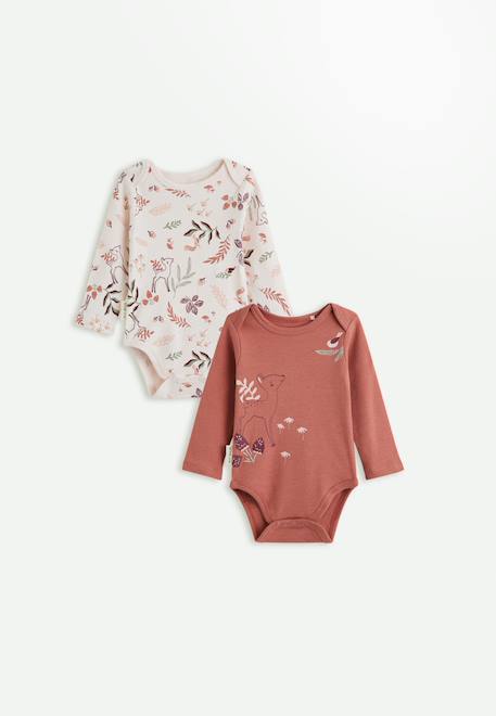 Bébé-Lot de 2 bodies bébé manches longues evie