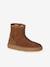 Boots fille cuir zippées marron+taupe 1 - vertbaudet enfant 