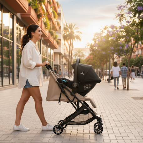 Poussette et siège auto Travel System Amsterdam Beige 2 - vertbaudet enfant 