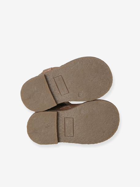 Chaussures premiers pas bébé boots cuir marron 5 - vertbaudet enfant 