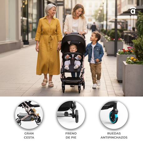 Poussette et siège auto Travel System Amsterdam Beige 5 - vertbaudet enfant 